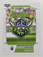 NRL 2020 Elite Base Card #010 Checklist Canberra Raiders