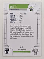 NRL 2020 Elite Base Card #012 Jarrod Croker Canberra Raiders