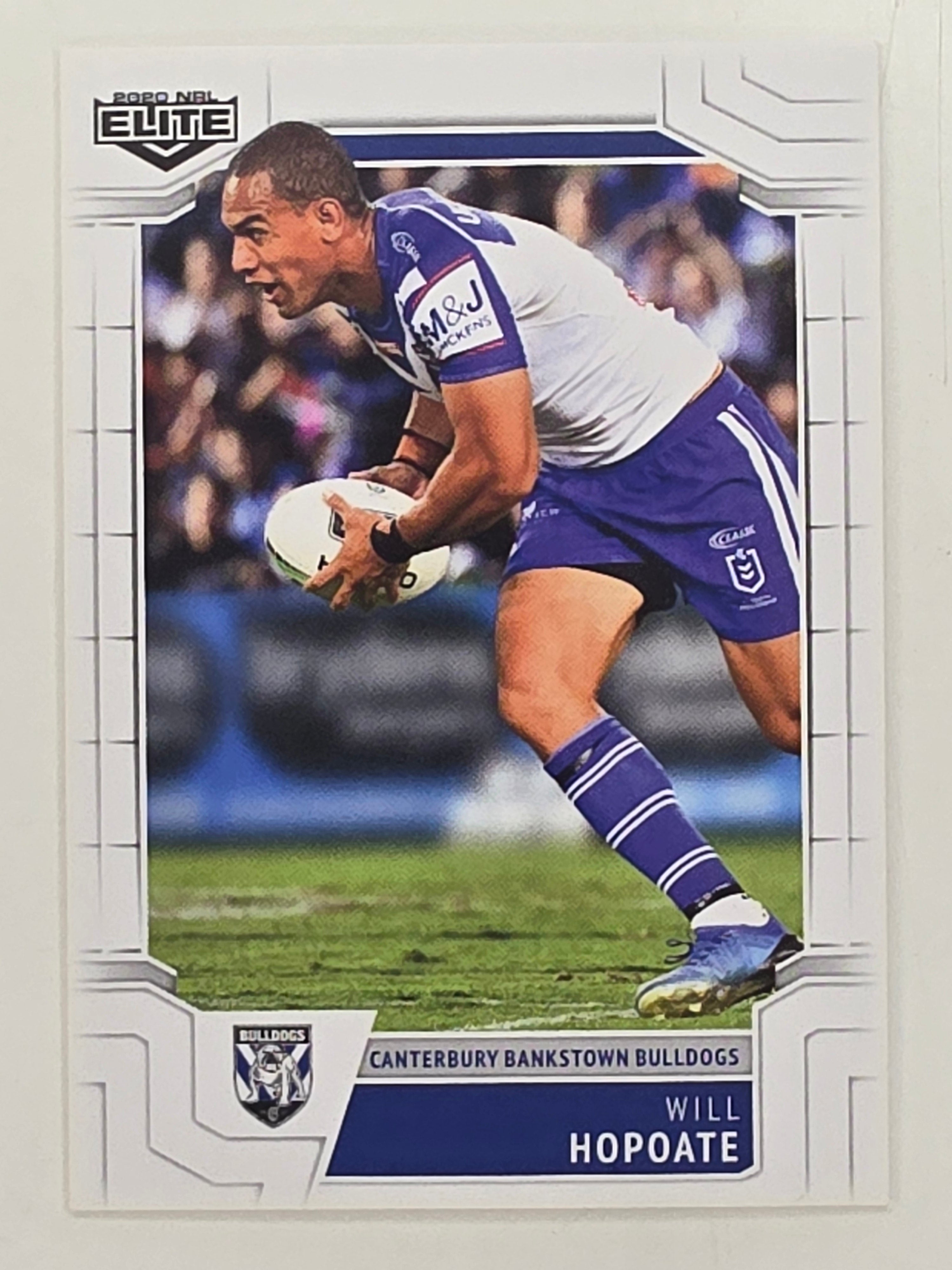 NRL 2020 Elite Base Card #020 Will Hopoate Canterbury Bankstown Bulldogs