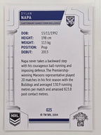 NRL 2020 Elite Base Card #025 Dylan Napa Canterbury Bankstown Bulldogs