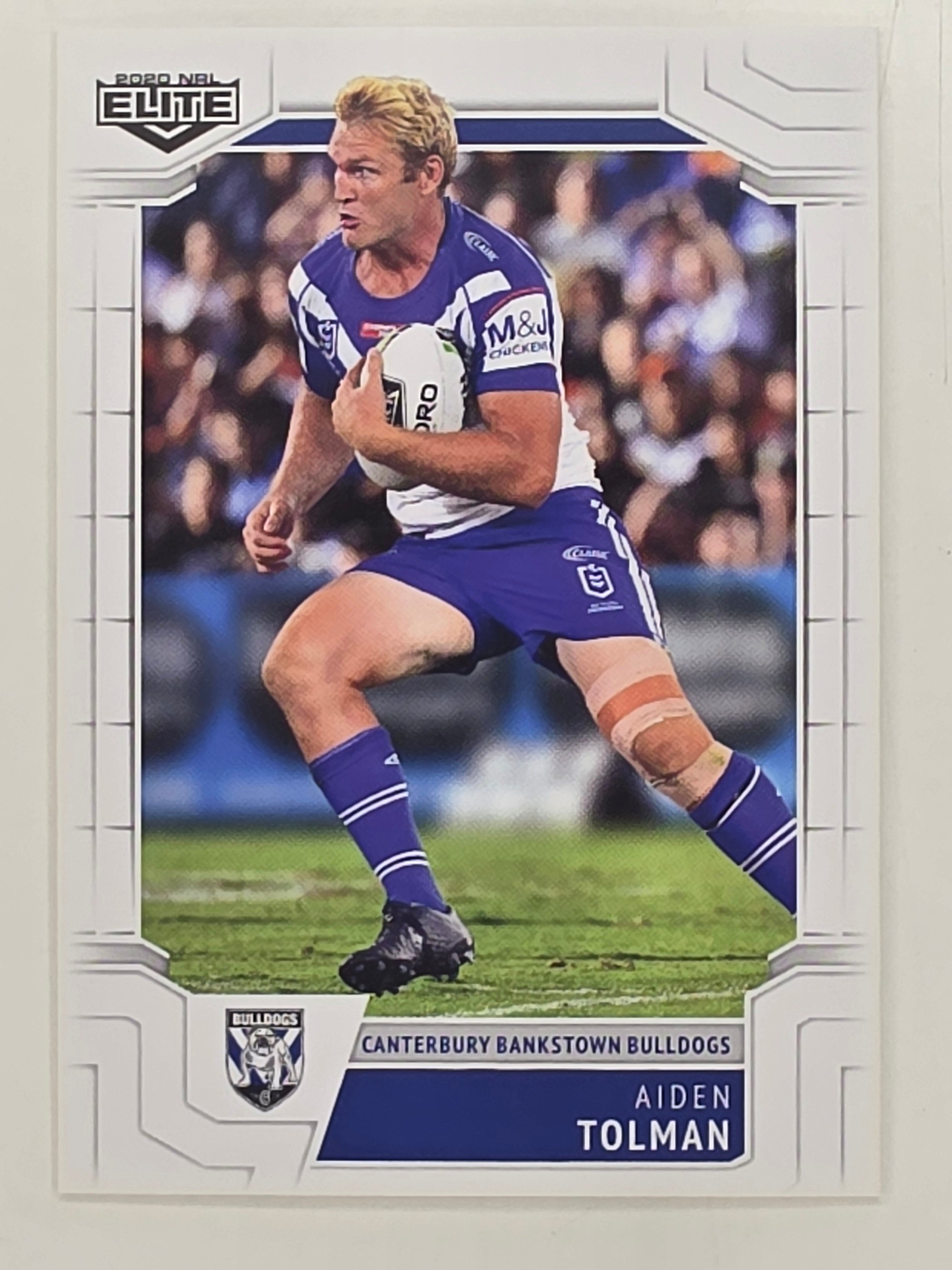 NRL 2020 Elite Base Card #026 Aiden Tolman Canterbury Bankstown Bulldogs
