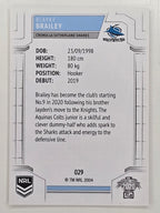 NRL 2020 Elite Base Card #029 Blayke Brailey Cronulla Sutherland Sharks