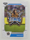 NRL 2020 Elite Base Card #037 Checklist Gold Coast Titans