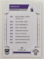 NRL 2020 Elite Base Card #055 Checklist Melbourne Storm