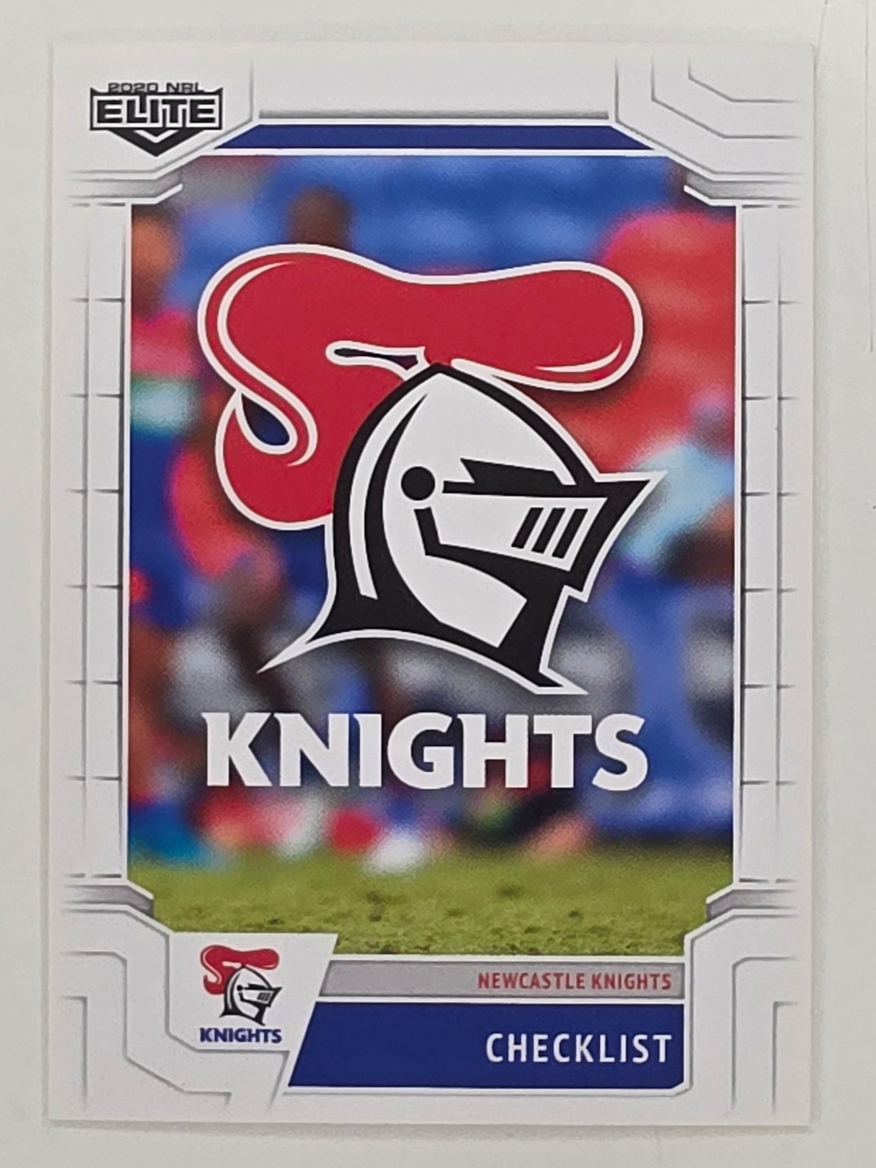 NRL 2020 Elite Base Card #064 Checklist Newcastle Knights