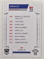 NRL 2020 Elite Base Card #064 Checklist Newcastle Knights