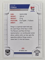 NRL 2020 Elite Base Card #070 Kalyn Ponga Newcastle Knights