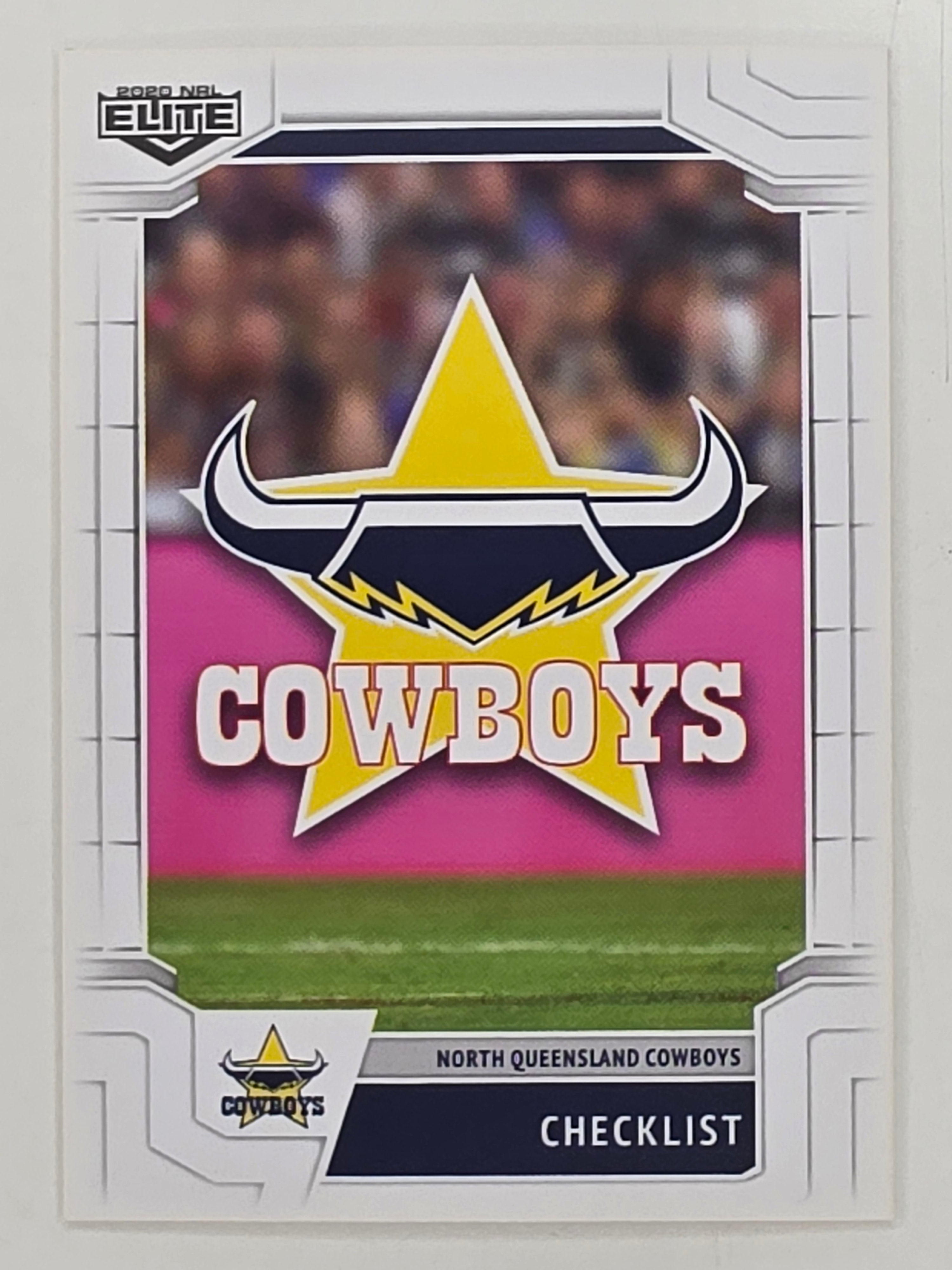 NRL 2020 Elite Base Card #073 Checklist North Queensland Cowboys