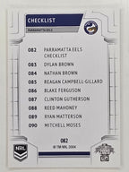NRL 2020 Elite Base Card #082 Checklist Parramatta Eels