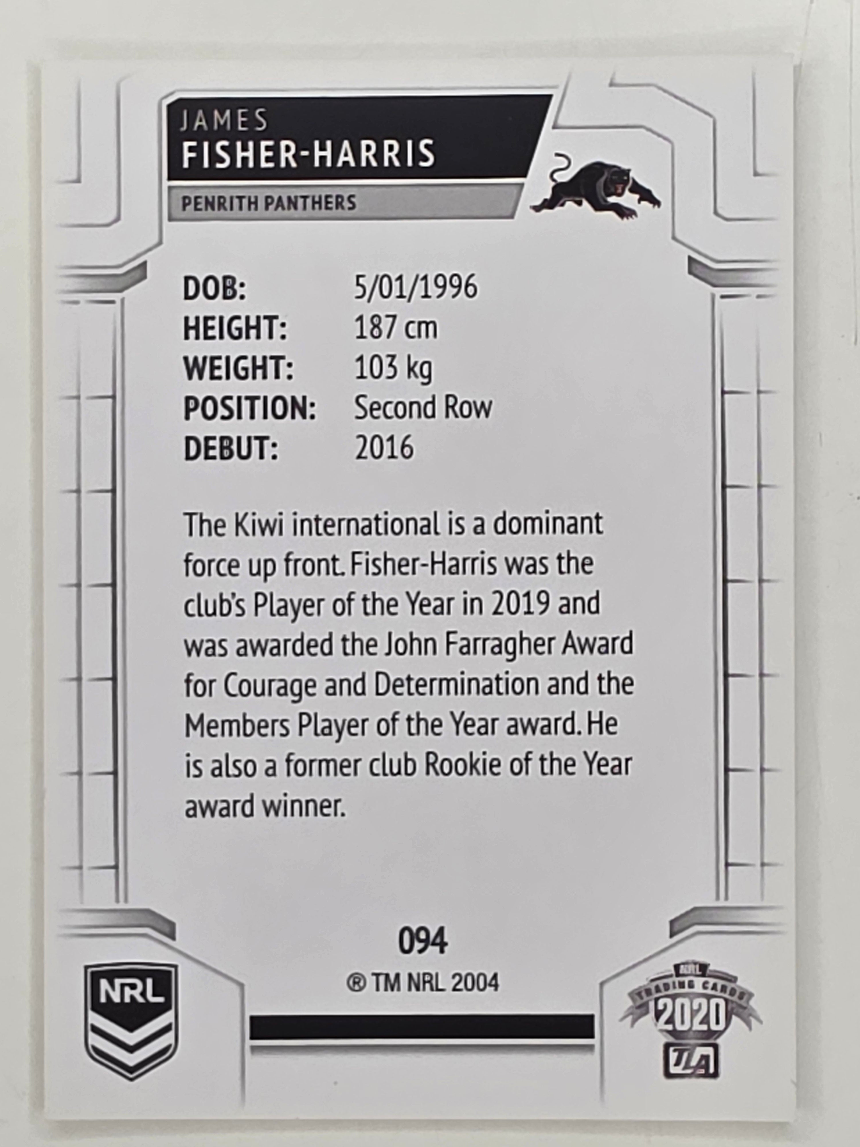 NRL 2020 Elite Base Card #094 James Fisher-Harris Penrith Panthers