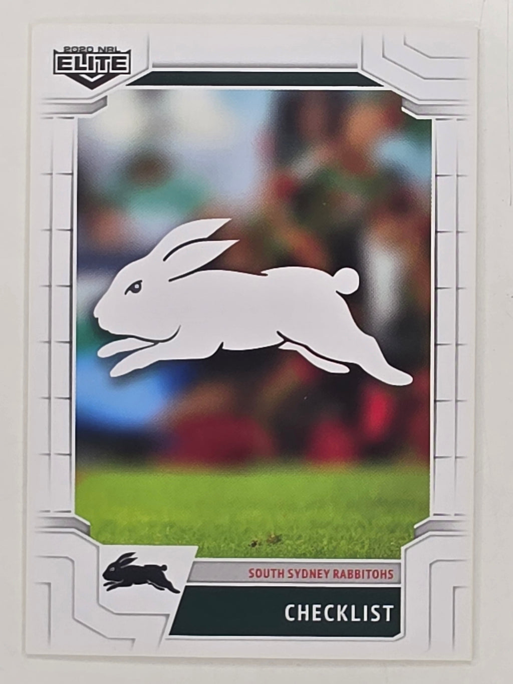 NRL 2020 Elite Base Card #100 Checklist South Sydney Rabbitohs