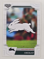 NRL 2020 Elite Base Card #100 Checklist South Sydney Rabbitohs