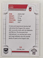 NRL 2020 Elite Base Card #114 Issac Luke St George Illawarra Dragons
