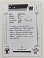 NRL 2020 Elite Base Card #130 Blake Green New Zealand Warriors