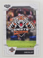 NRL 2020 Elite Base Card #136 Checklist Wests Tigers