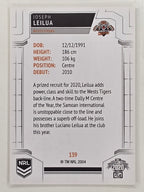 NRL 2020 Elite Base Card #139 Joseph Leilua Wests Tigers