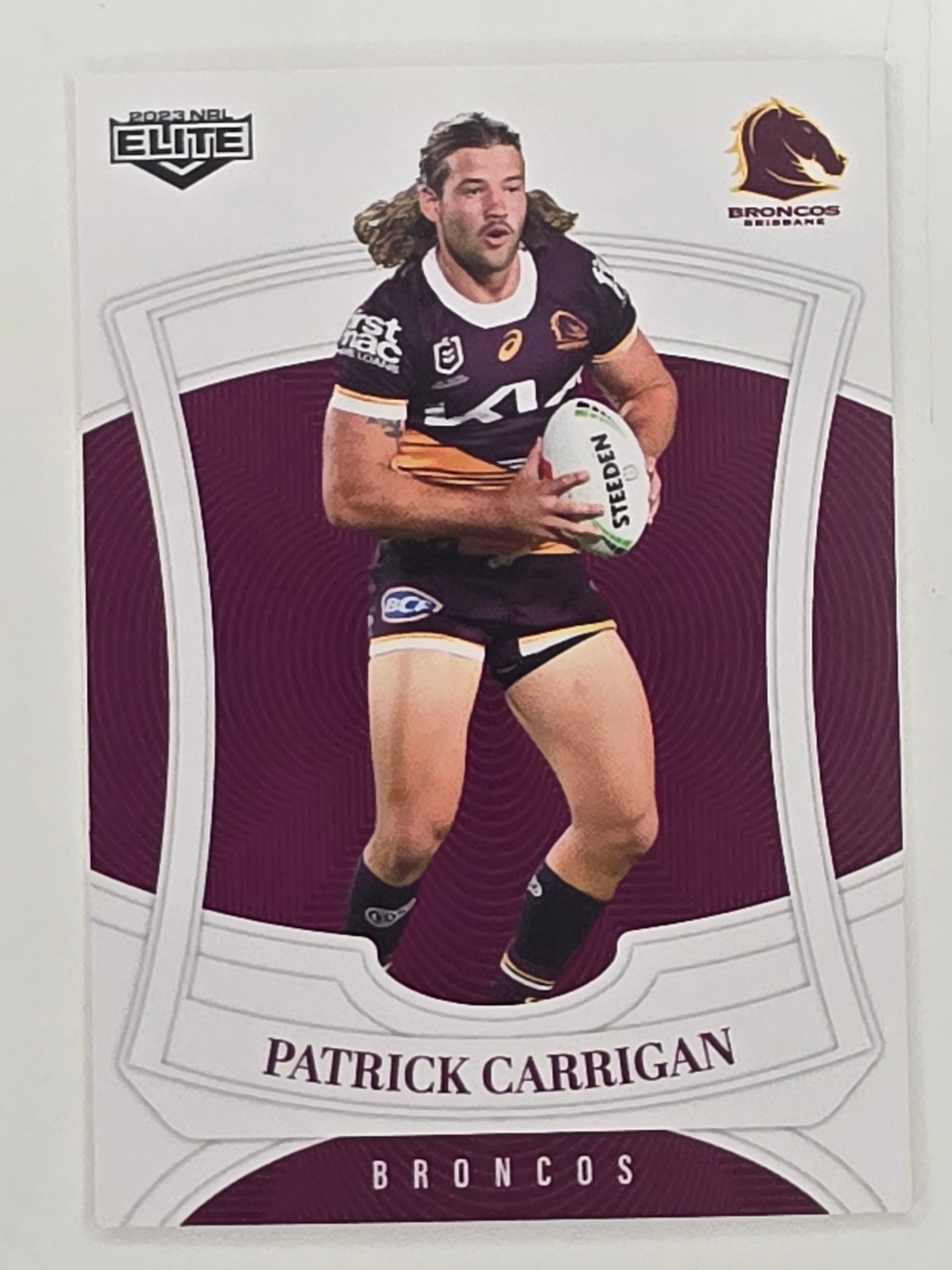 NRL 2023 Elite Base Card #003 Patrick Carrigan Brisbane Broncos