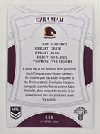 NRL 2023 Elite Base Card #006 Ezra Mam Brisbane Broncos