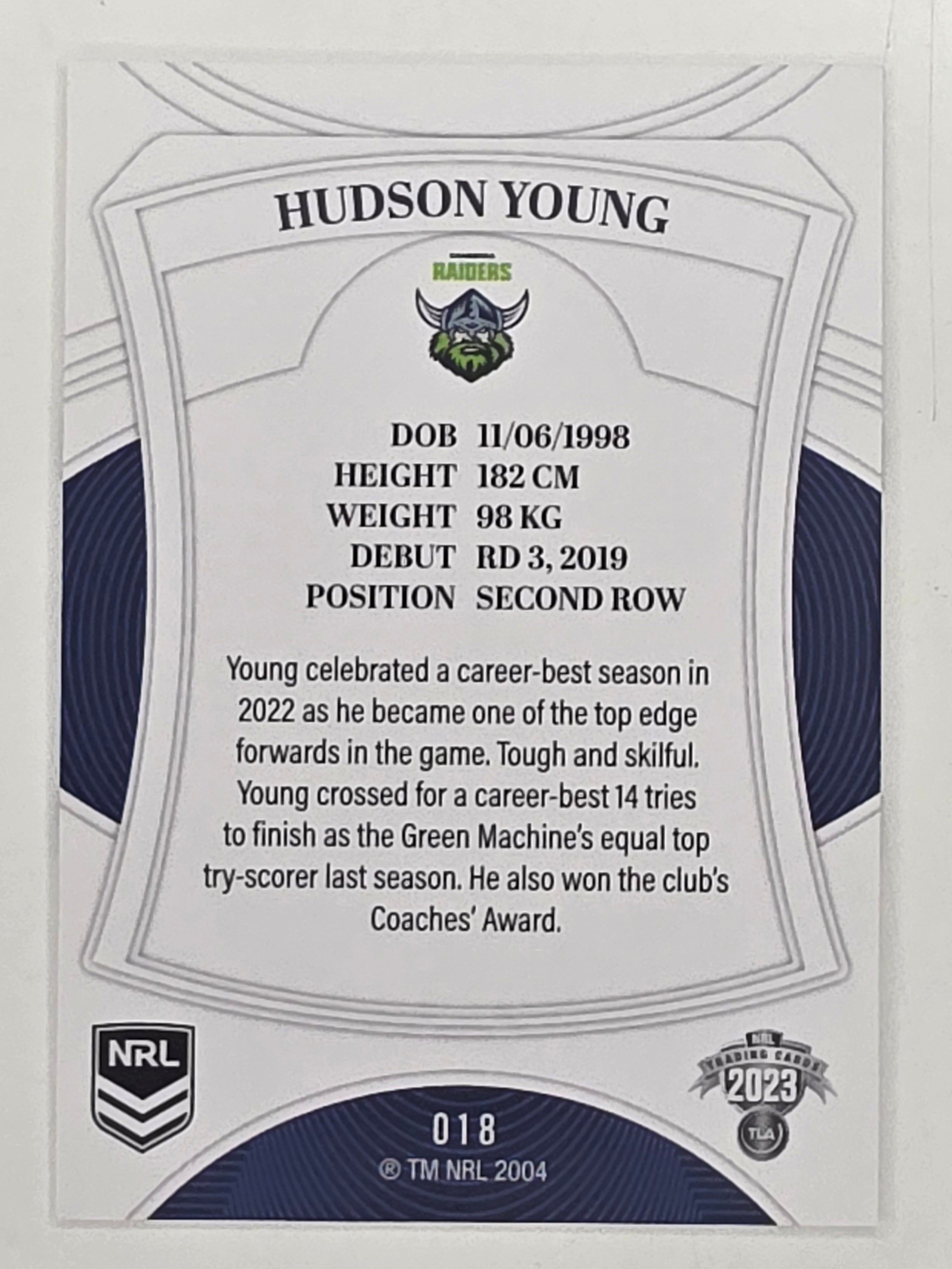NRL 2023 Elite Base Card #018 Hudson Young Canberra Raiders