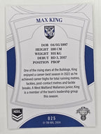 NRL 2023 Elite Base Card #025 Max King Canterbury Bankstown Bulldogs