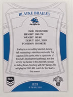 NRL 2023 Elite Base Card #029 Blayke Brailey Cronulla Sutherland Sharks