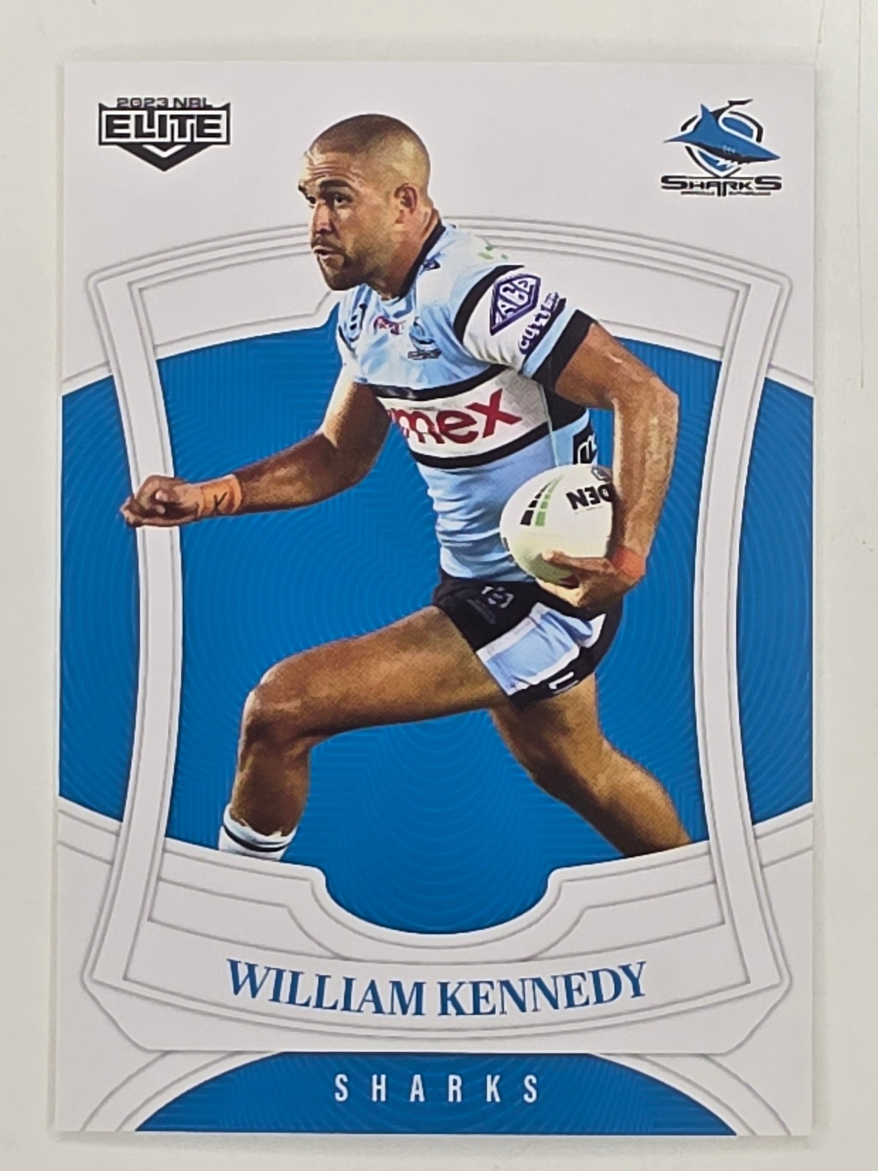 NRL 2023 Elite Base Card #031 William Kennedy Cronulla Sutherland Sharks