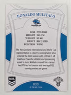 NRL 2023 Elite Base Card #033 Ronaldo Mulitalo Cronulla Sutherland Sharks