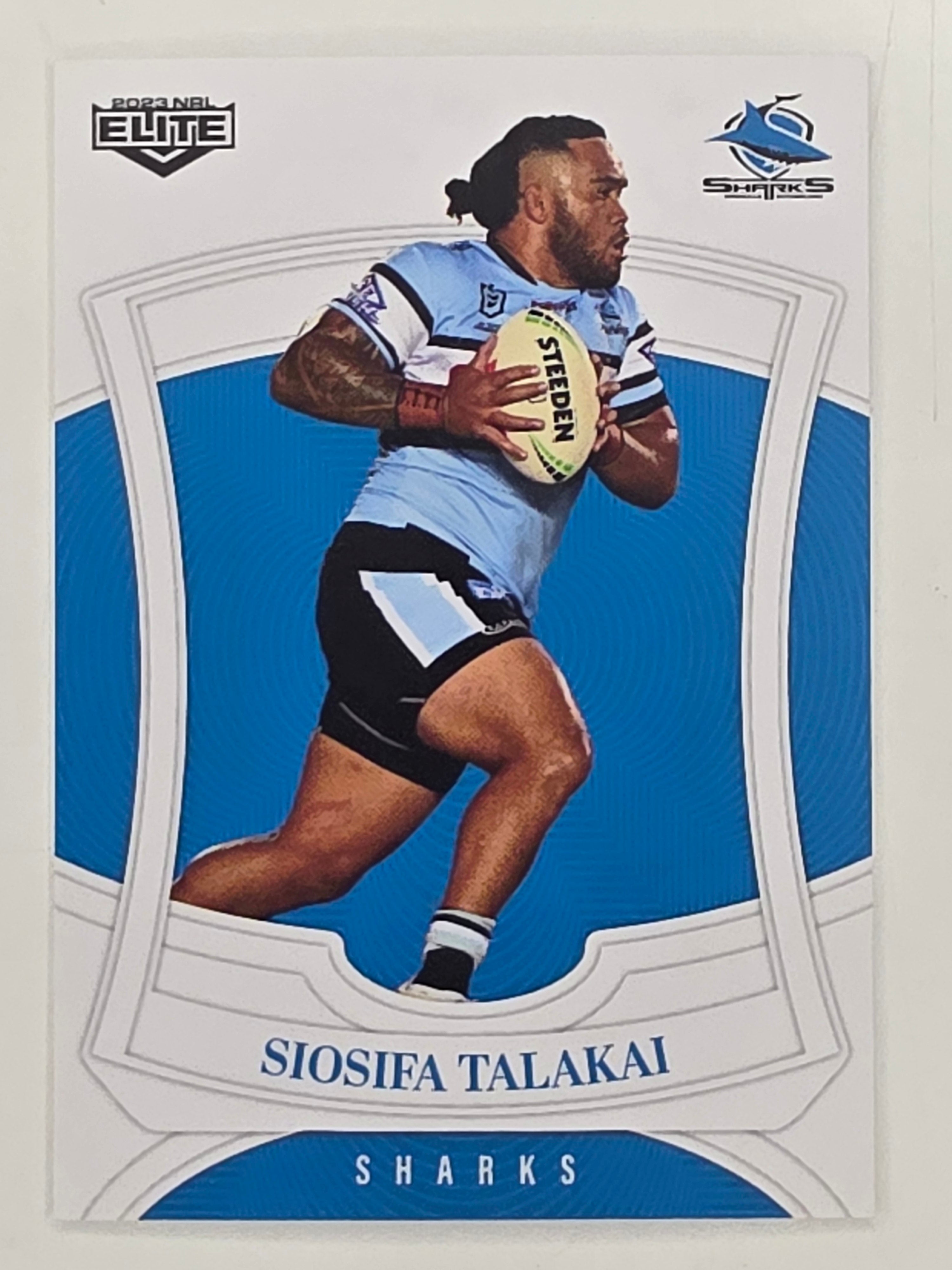 NRL 2023 Elite Base Card #036 Siosifa Talakai Cronulla Sutherland Sharks