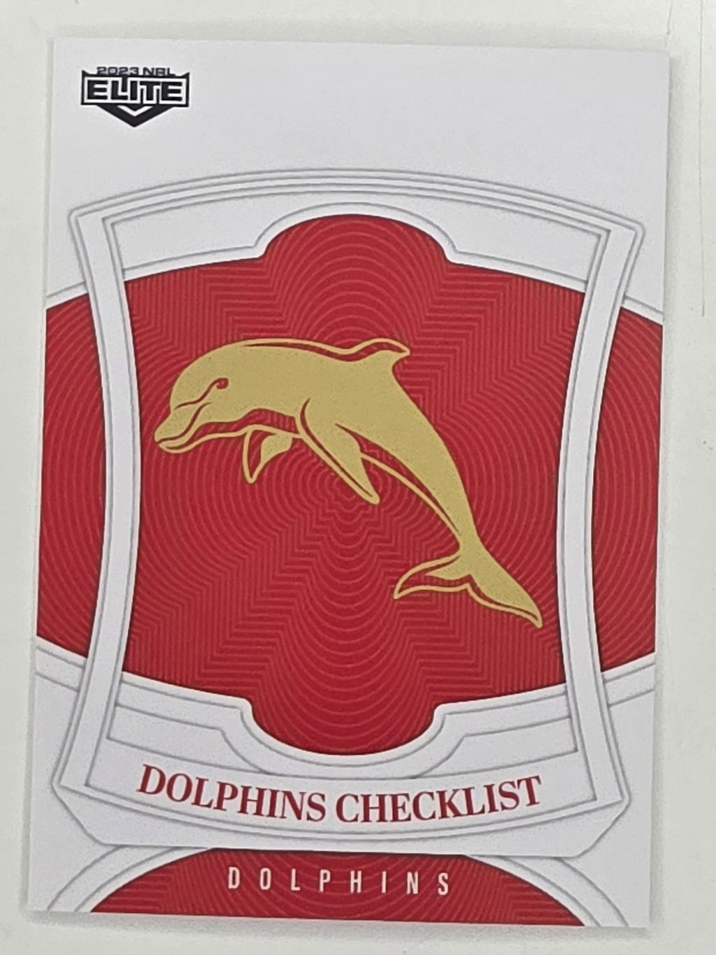 NRL 2023 Elite Base Card #037 Dolphins Checklist Dolphins
