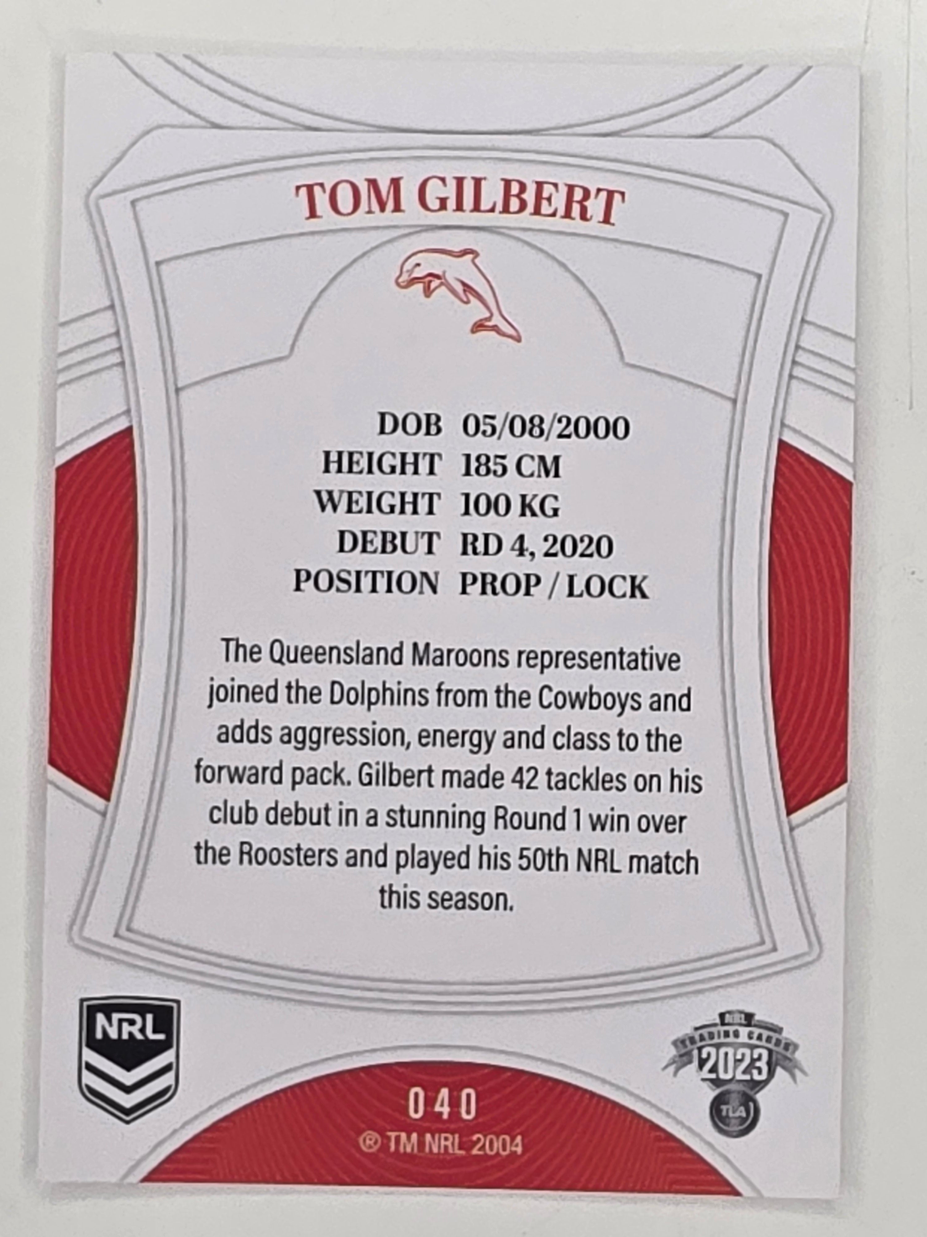 NRL 2023 Elite Base Card #040 Tom Gilbert Dolphins