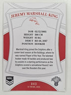 NRL 2023 Elite Base Card #043 Jeremy Marshall-King Dolphins