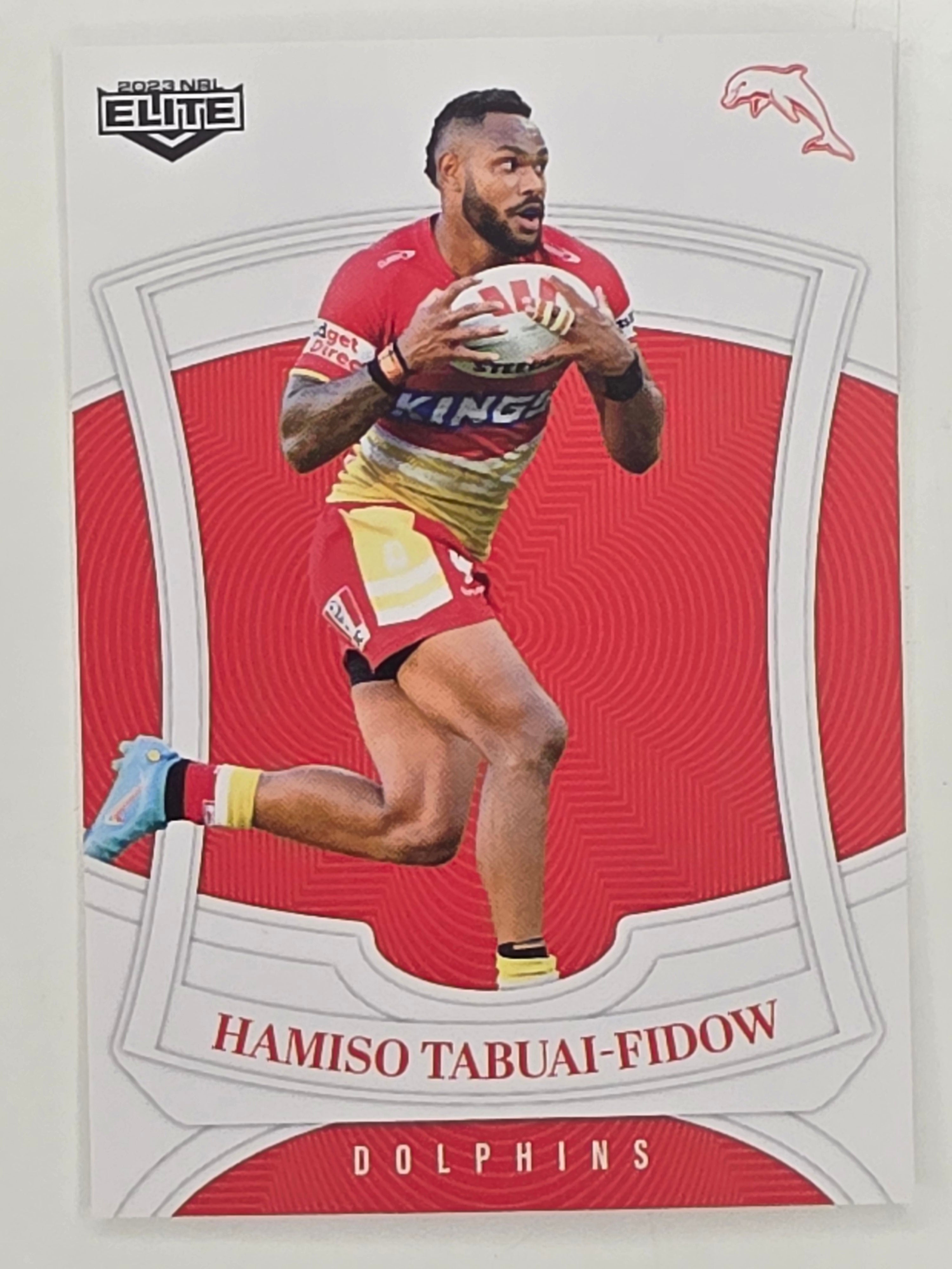 NRL 2023 Elite Base Card #045 Hamiso Tabuai-Fidow Dolphins