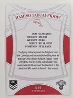 NRL 2023 Elite Base Card #045 Hamiso Tabuai-Fidow Dolphins