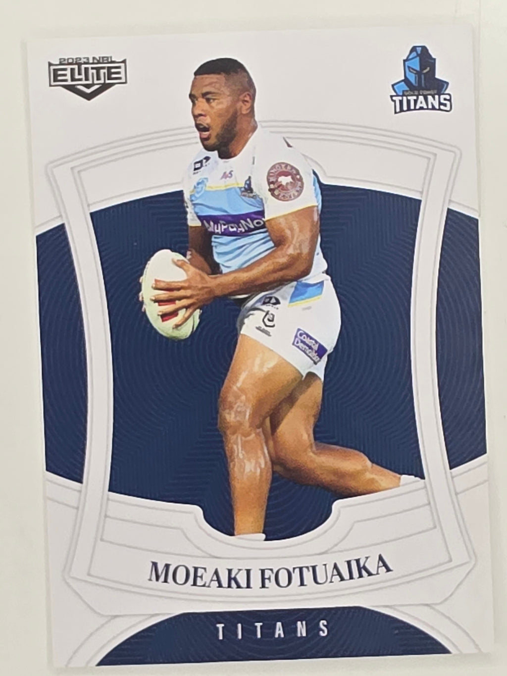 NRL 2023 Elite Base Card #052 Moeaki Fotuaika Gold Coast Titans