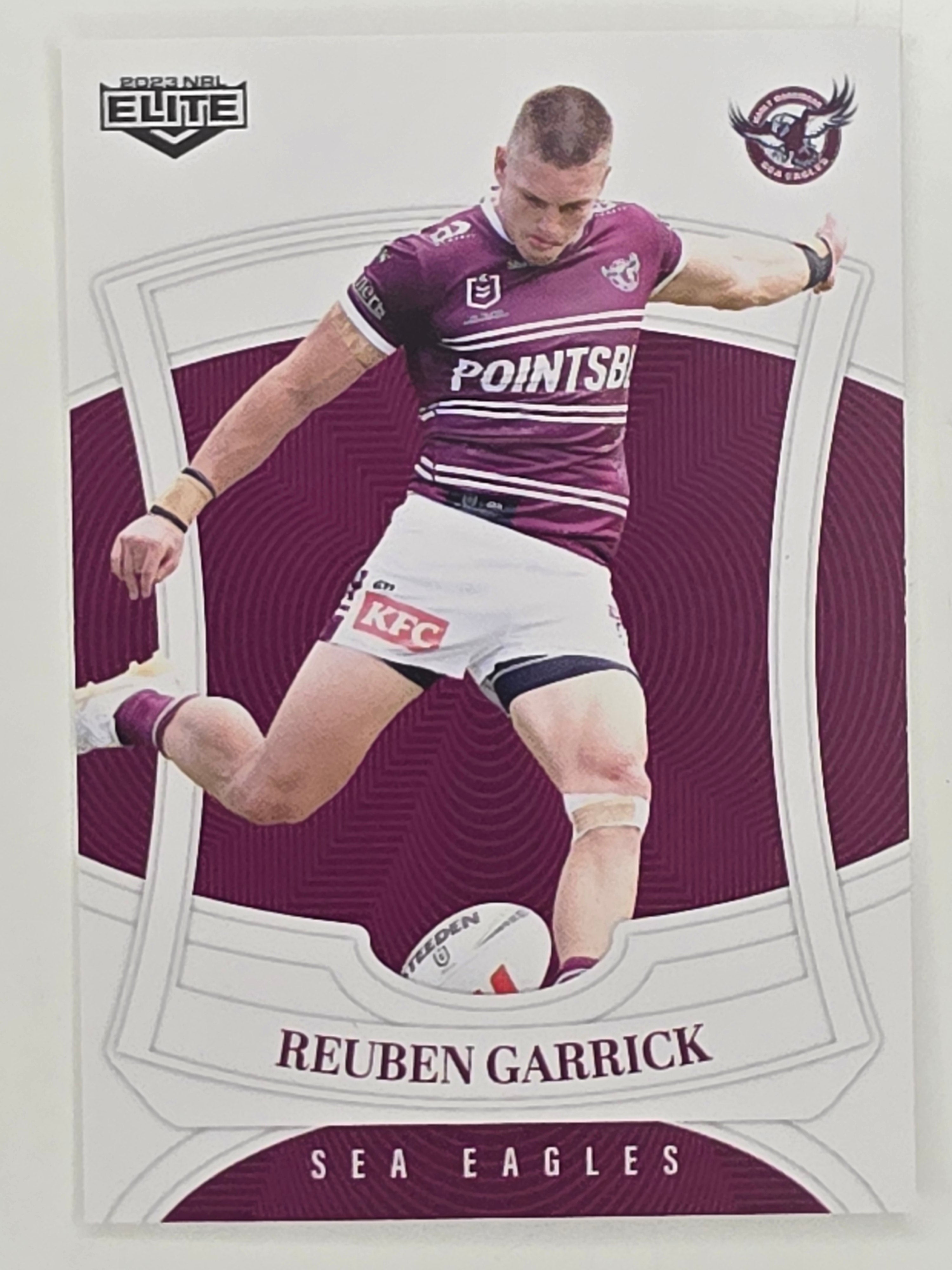 NRL 2023 Elite Base Card #058 Reuben Garrick Manly Warringah Sea Eagles