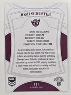 NRL 2023 Elite Base Card #061 Josh Schuster Manly Warringah Sea Eagles