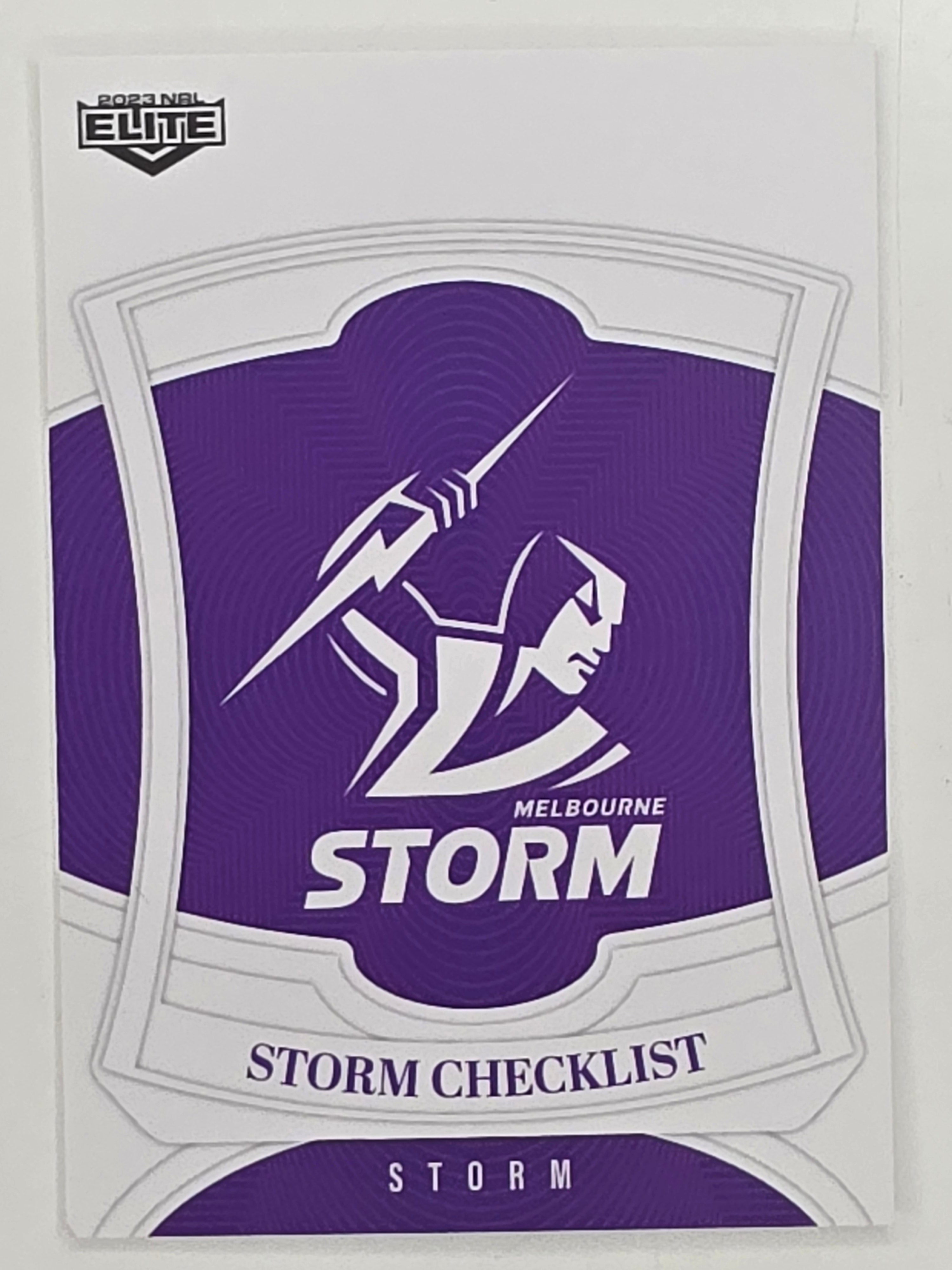 NRL 2023 Elite Base Card #064 Storm Checklist Melbourne Storm