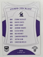 NRL 2023 Elite Base Card #064 Storm Checklist Melbourne Storm
