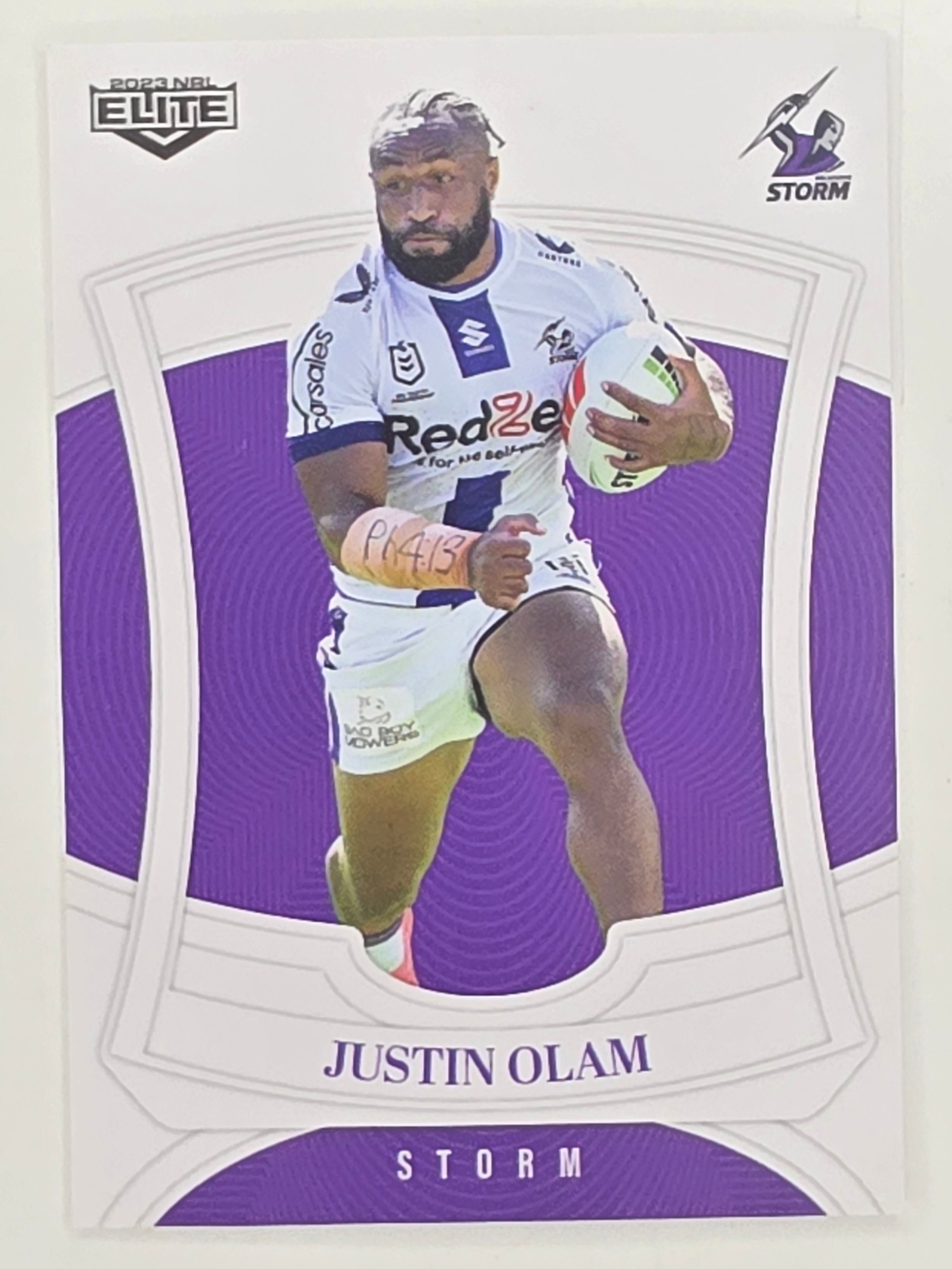 NRL 2023 Elite Base Card #071 Justin Olam Melbourne Storm