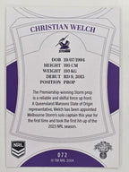 NRL 2023 Elite Base Card #072 Christian Welch Melbourne Storm