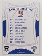 NRL 2023 Elite Base Card #073 Knights Checklist Newcastle Knights