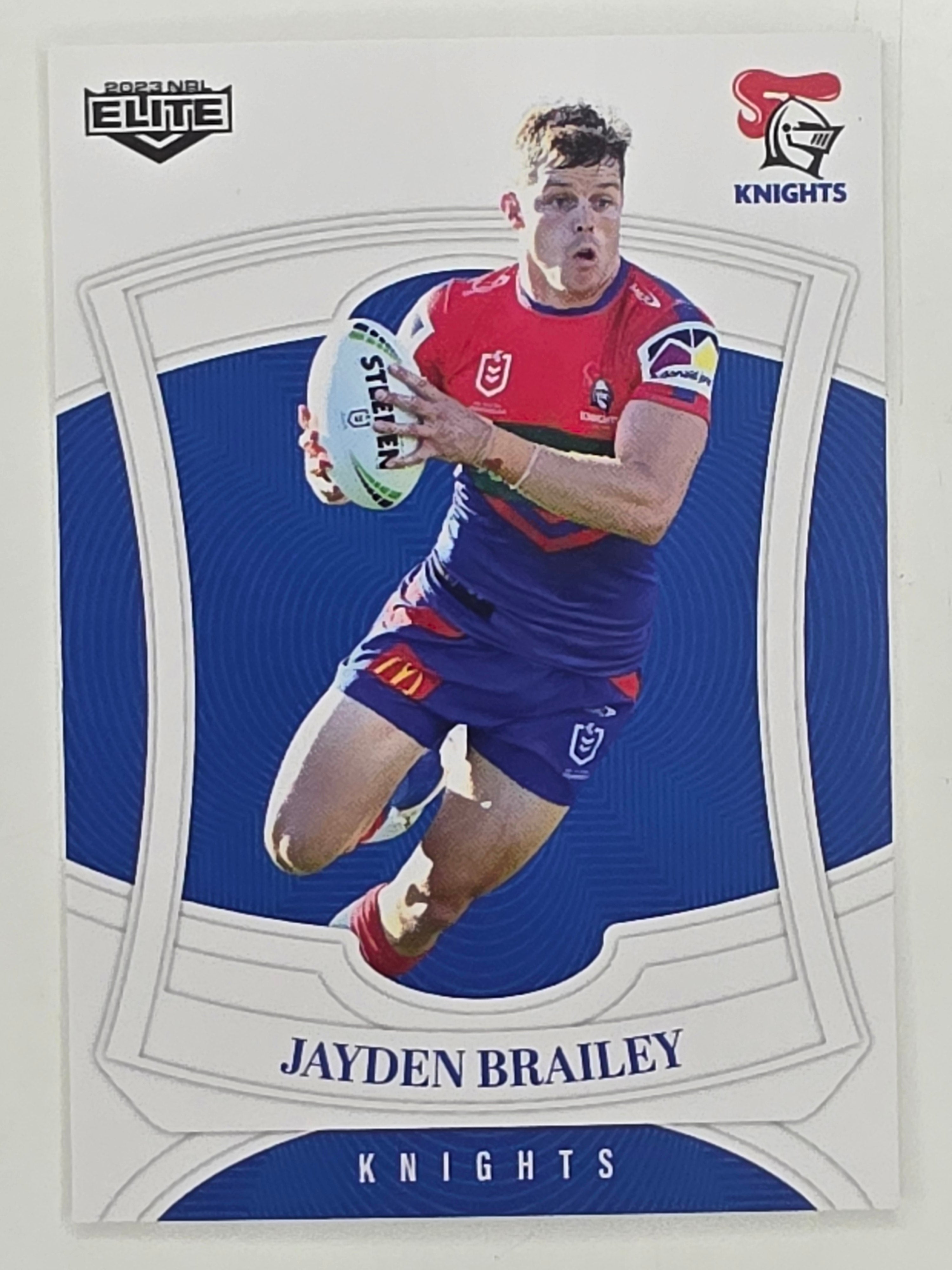 NRL 2023 Elite Base Card #074 Jayden Brailey Newcastle Knights