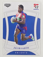 NRL 2023 Elite Base Card #080 Jacob Saifiti Newcastle Knights