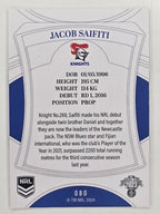 NRL 2023 Elite Base Card #080 Jacob Saifiti Newcastle Knights