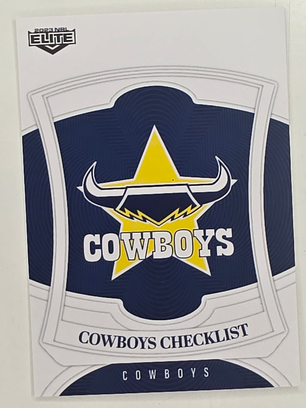 NRL 2023 Elite Base Card #082 Cowboys Checklist North Queensland Cowboys