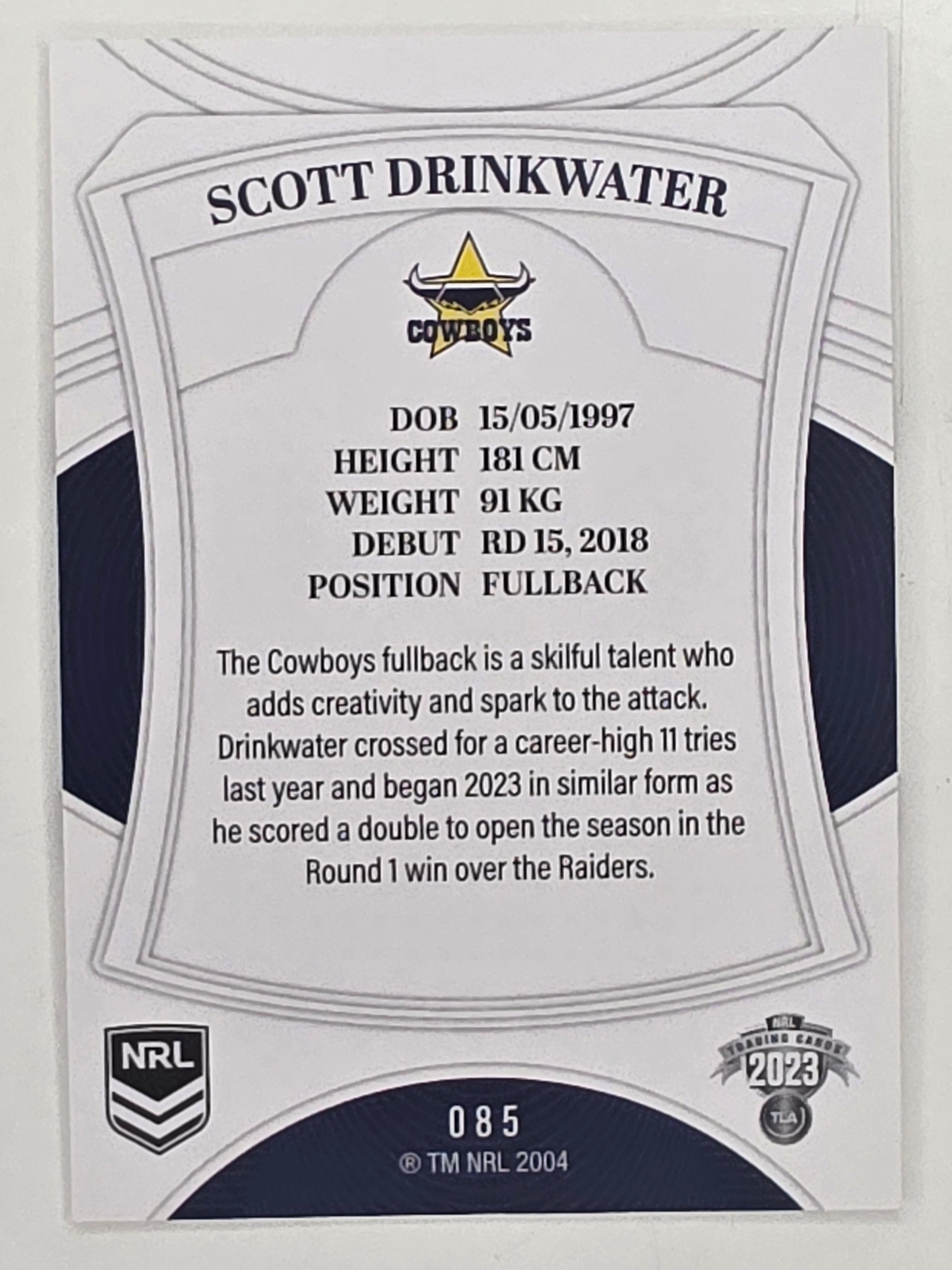 NRL 2023 Elite Base Card #085 Scott Drinkwater North Queensland Cowboys