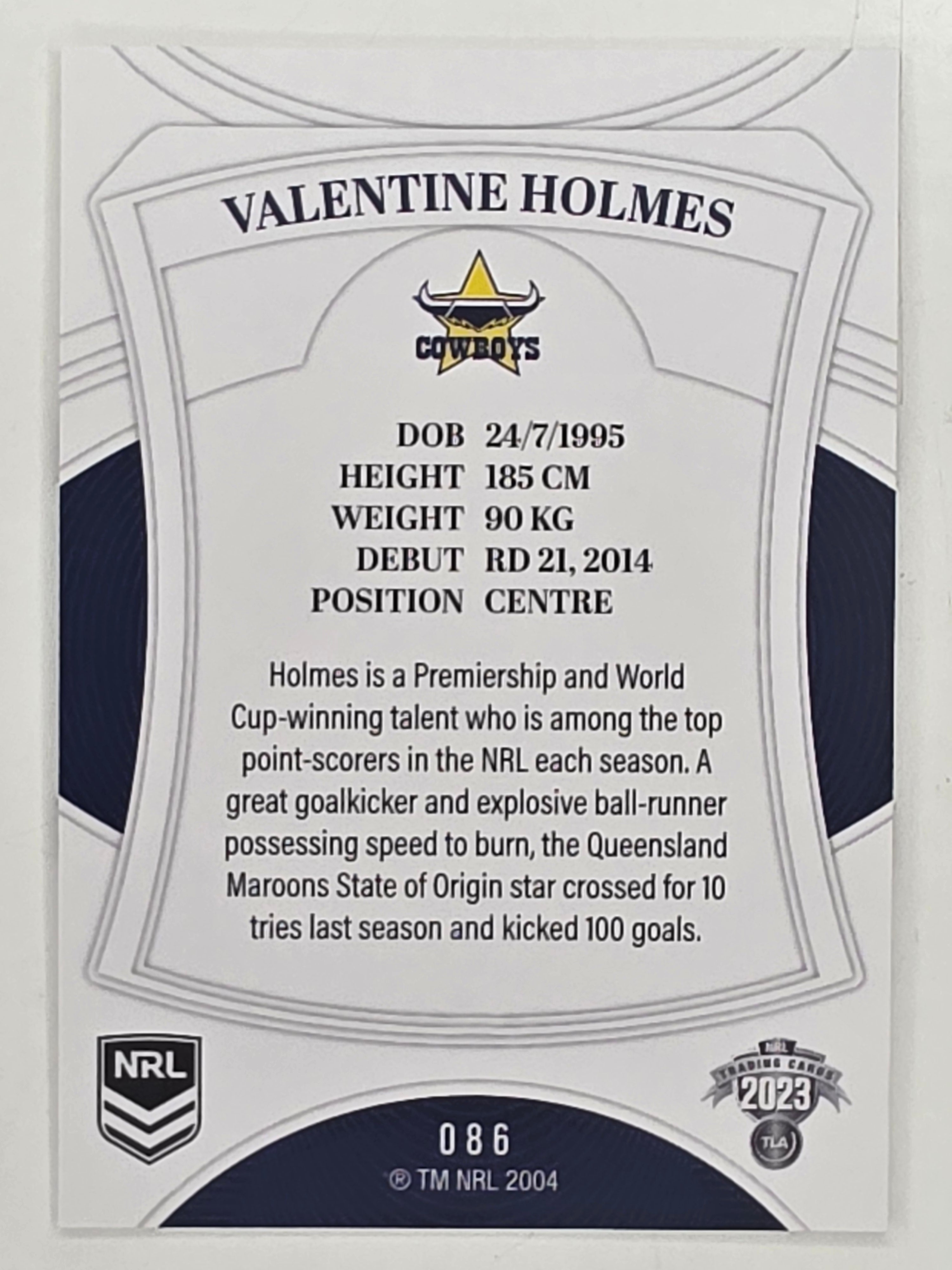 NRL 2023 Elite Base Card #086 Valentine Holmes North Queensland Cowboys