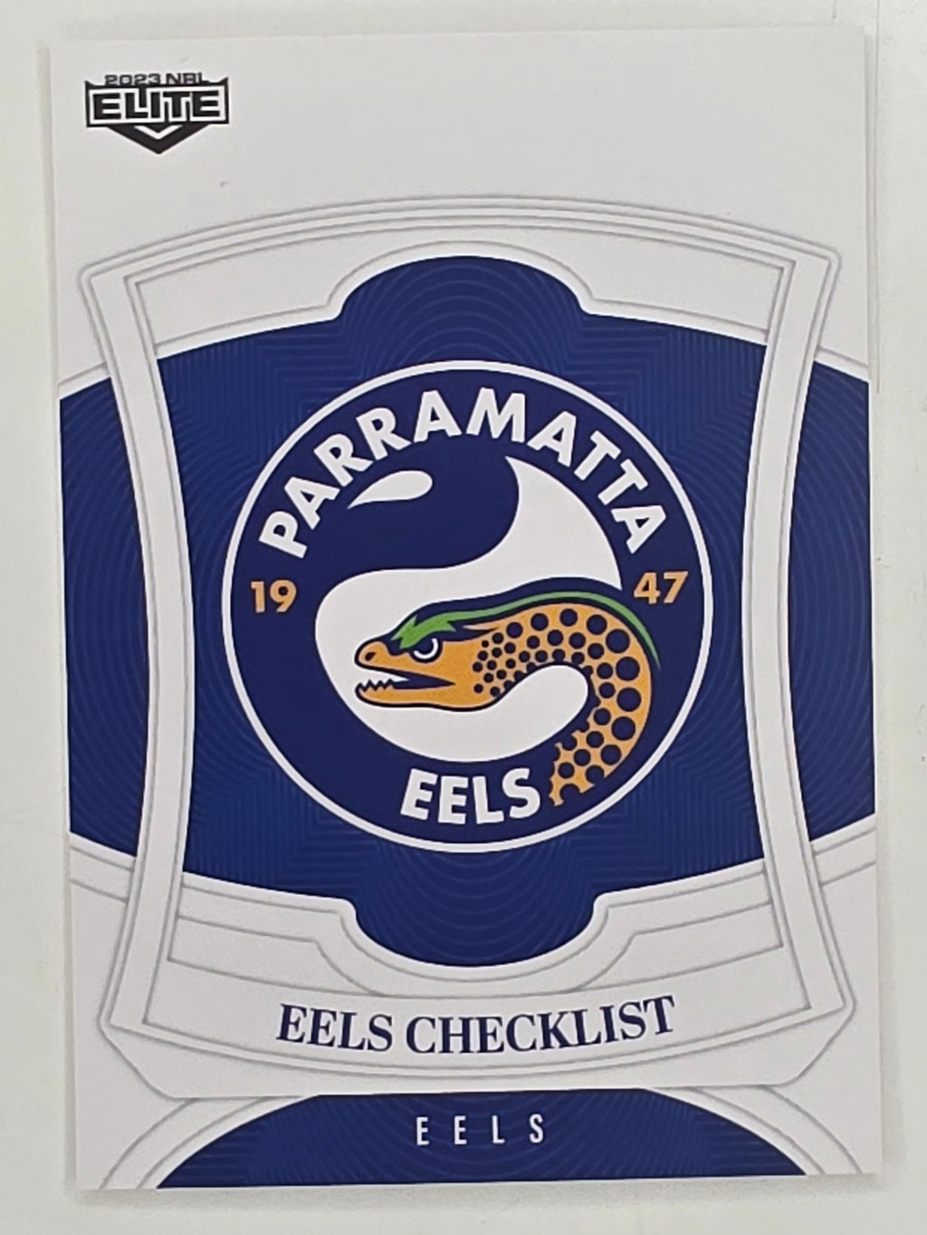 NRL 2023 Elite Base Card #091 Eels Checklist Parramatta Eels