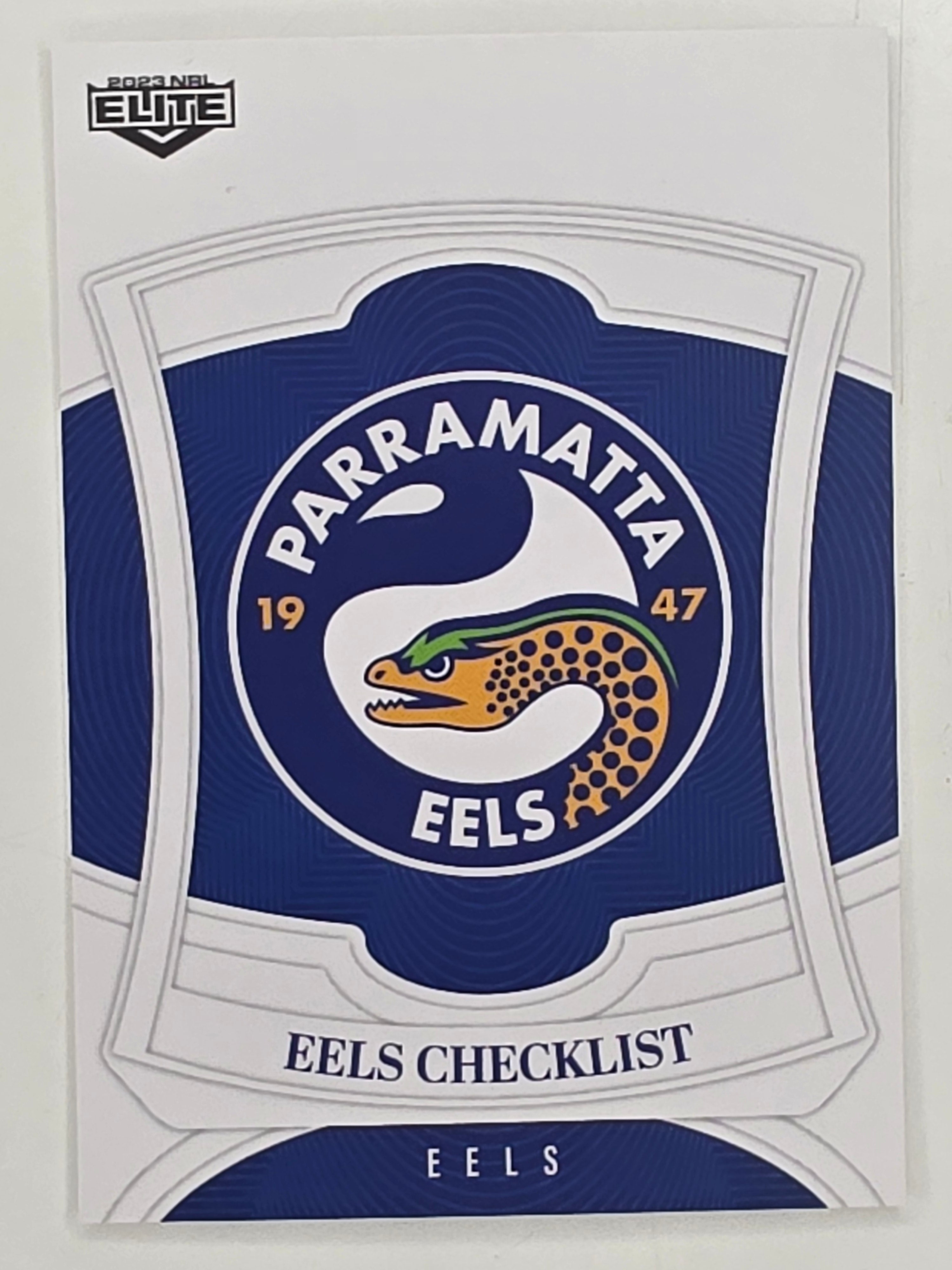 NRL 2023 Elite Base Card #091 Eels Checklist Parramatta Eels