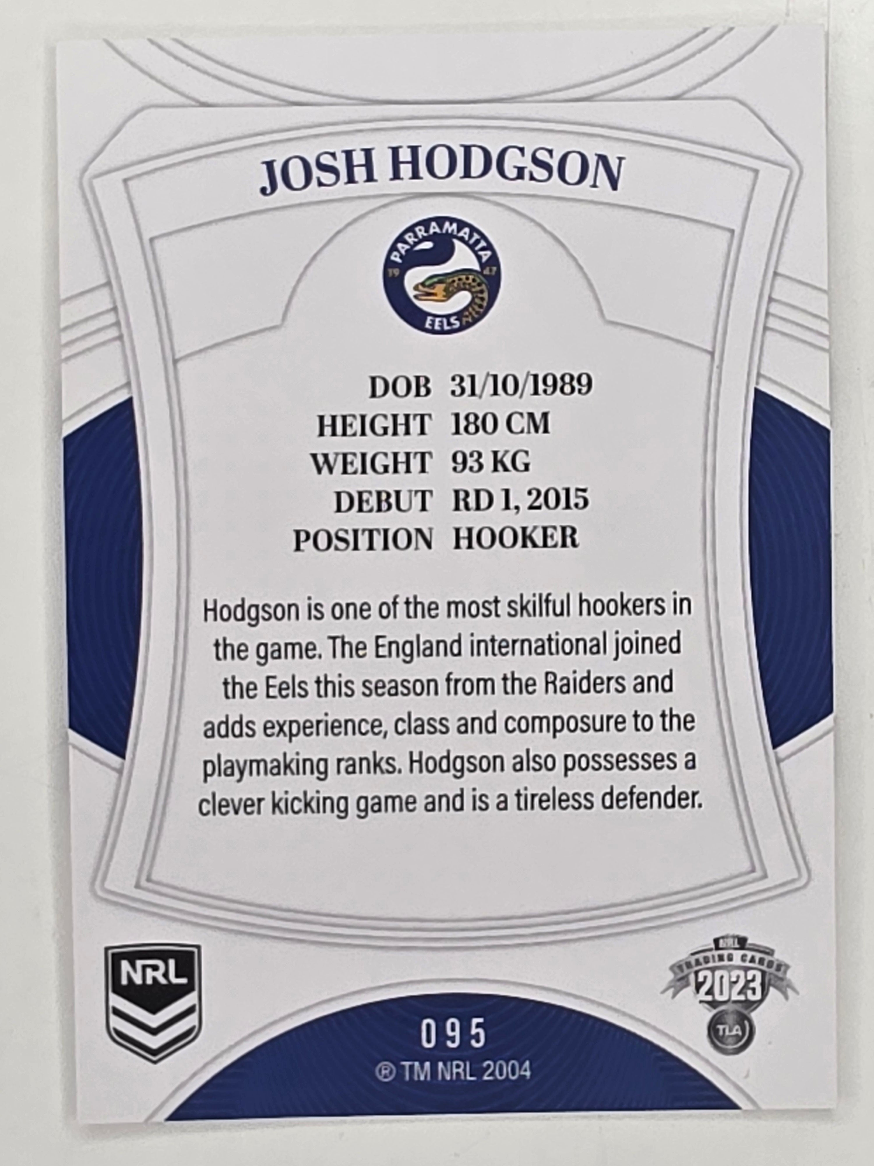 NRL 2023 Elite Base Card #095 Josh Hodgson Parramatta Eels